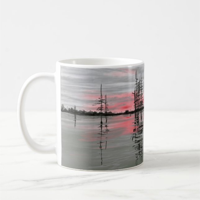 Sunset Bayou with Strengthening Verse JW Coffee Mug (Left)