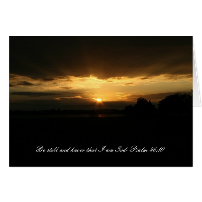 Sunset, Be still and know that I am God (Front Horizontal)