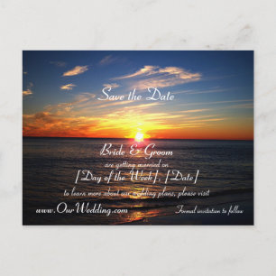 SUNSET BEACH ANNOUNCEMENT POSTCARD