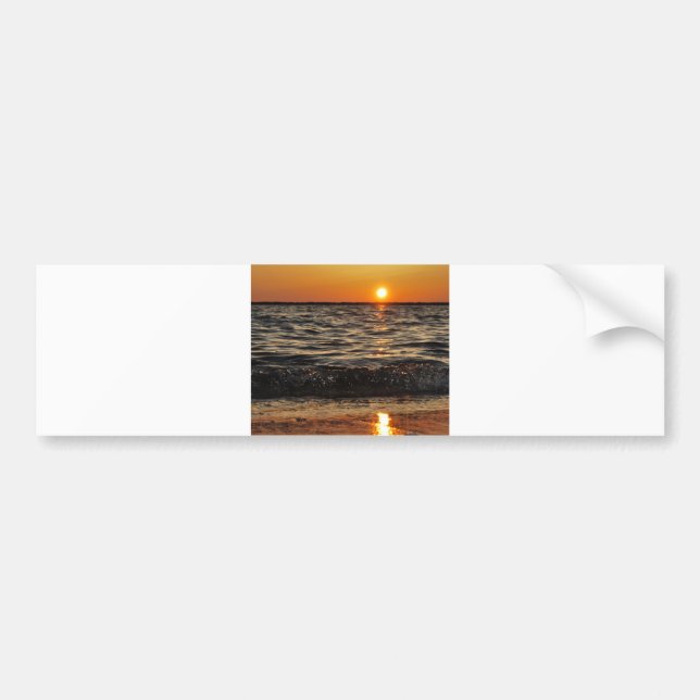 sunset beach bumper sticker (Front)