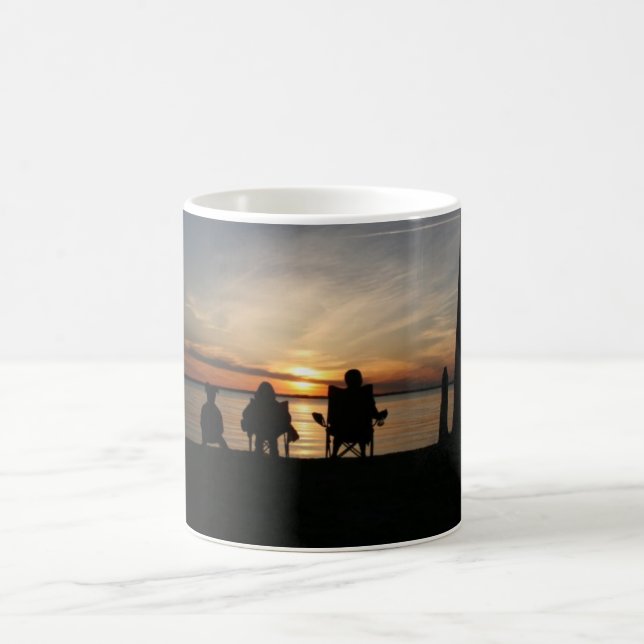 Sunset Beach Camping Coffee Mug (Center)