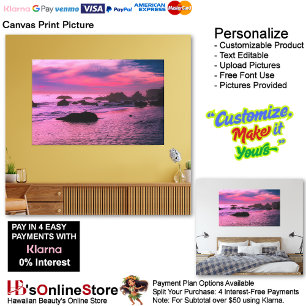 Sunset Beach Canvas Print Picture 16