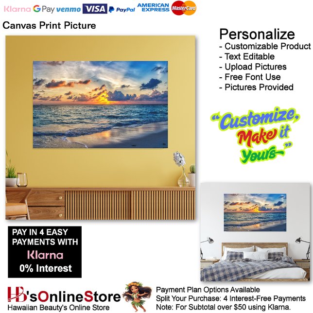 Sunset Beach Canvas Print Picture 20 (Sunset Beach Canvas Print Picture 20.)