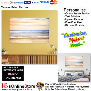 Sunset Beach Canvas Print Picture 25
