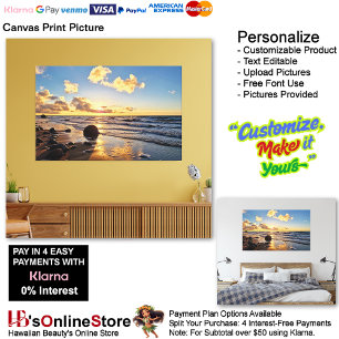 Sunset Beach Canvas Print Picture 27