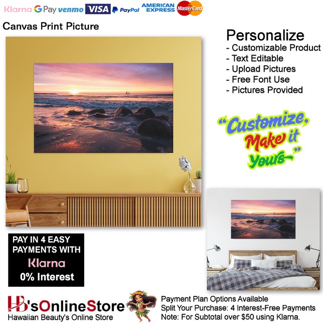 Sunset Beach Canvas Print Picture 37 (Sunset Beach Canvas Print Picture 37.)