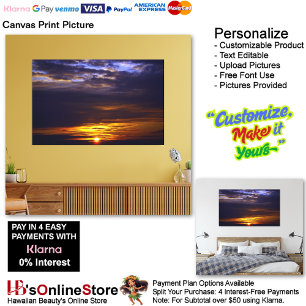 Sunset Beach Canvas Print Picture 41