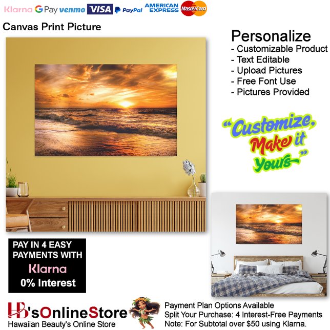 Sunset Beach Canvas Print Picture 45 (Sunset Beach Canvas Print Picture 45.)