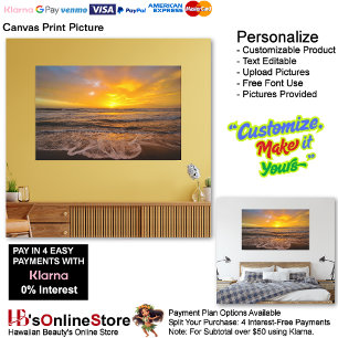 Sunset Beach Canvas Print Picture 46