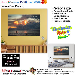 Sunset Beach Canvas Print Picture 47