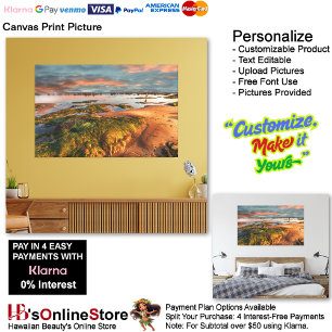 Sunset Beach Canvas Print Picture 48