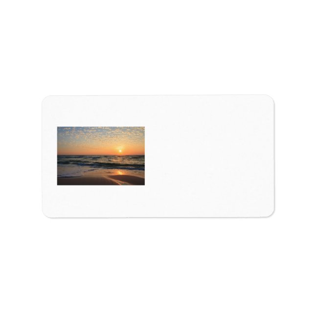 Sunset, Beach, & Clouds Label (Front)