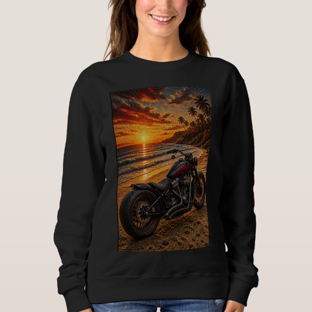 Sunset Beach Custom Cruiser – 3D Micro Mosaic Sweatshirt (Front)