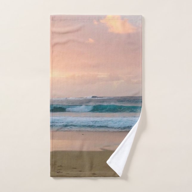 Sunset Beach et océan (Serviette à main)