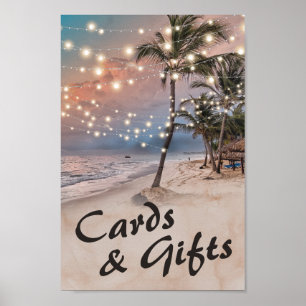 Sunset Beach Gifts & Cards Wedding Poster