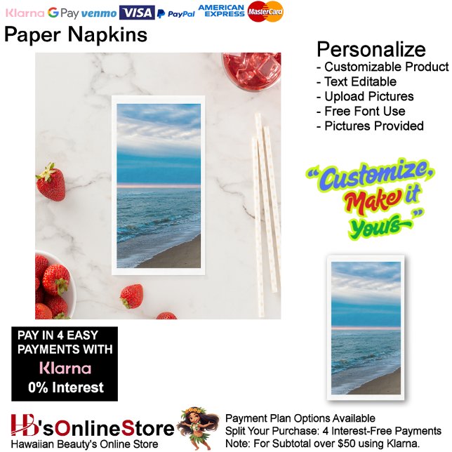 Sunset Beach Guest Towel Paper Napkins 23 (Sunset Beach Tables Kitchen Restaurant Decor Paper Guest Towels 23.)