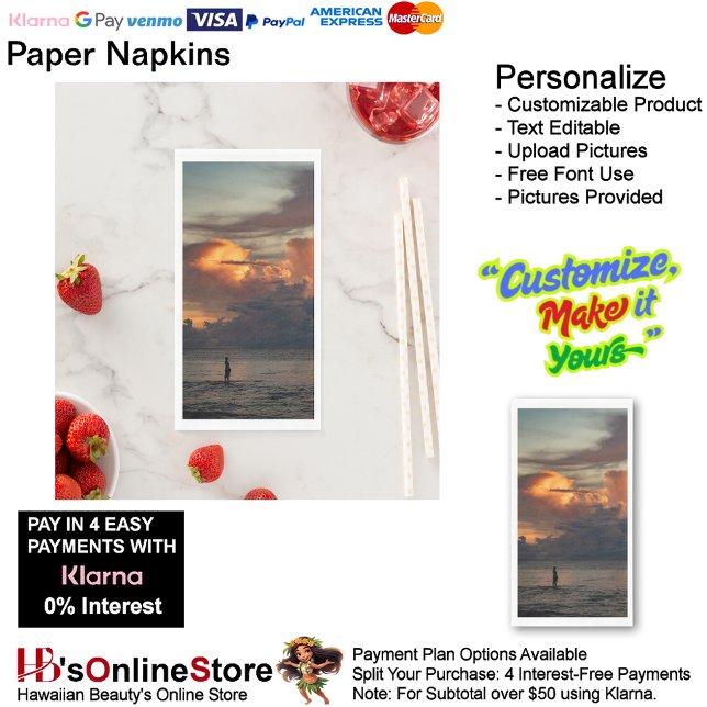 Sunset Beach Guest Towel Paper Napkins 47 (Sunset Beach Tables Kitchen Restaurant Decor Paper Guest Towels 47.)