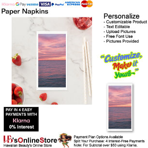 Sunset Beach Guest Towel Paper Napkins 49