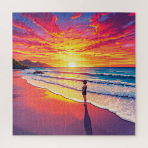 Sunset beach  jigsaw puzzle
