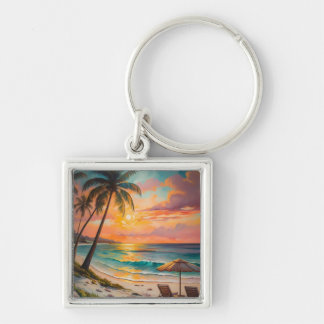 Sunset Beach Keychain