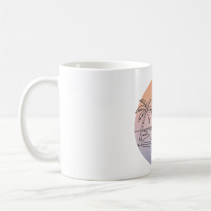 Sunset Beach Minimalist Mug – Hand-Drawn Tropical 