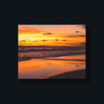 Sunset Beach Orange Yellow Tropical Photograph Canvas Print<br><div class="desc">Enjoy this tropical beach sunset photography for your home or office. This image will make a great addition to your decor.</div>