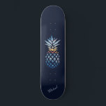 Sunset Beach Pineapple Custom Skateboard<br><div class="desc">A sunset beach and the horizon scene pineapple shape showing a calm ocean. TIP - Pair this with matching items like the bottle, and can coolers in this collection. Add your name or name of guest by clicking the "Personalize" button above. You can also change the background color to one...</div>