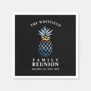 Sunset Beach Pineapple with Ocean Custom Family Napkin