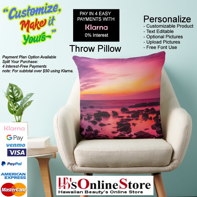 Sunset Beach Polyester Large Throw Pillow 42 (Sunset Beach Polyester Large Throw Pillow 42.)