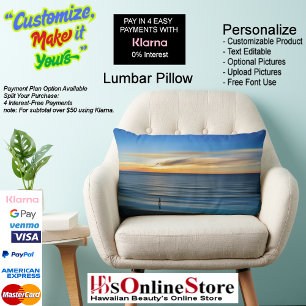Sunset Beach Polyester Lumbar Pillow 14