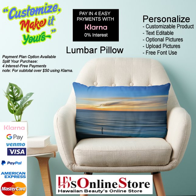 Sunset Beach Polyester Lumbar Pillow 14 (Sunset Beach Polyester Lumbar Pillow 14.)