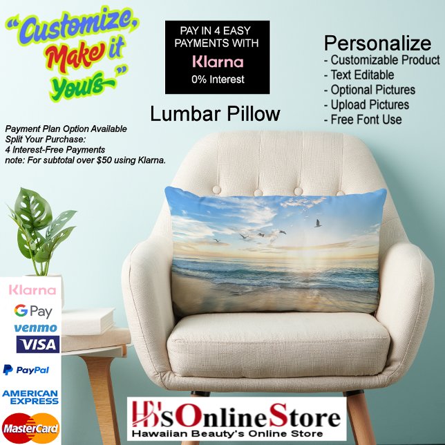 Sunset Beach Polyester Lumbar Pillow 15 (Sunset Beach Polyester Lumbar Pillow 15.)