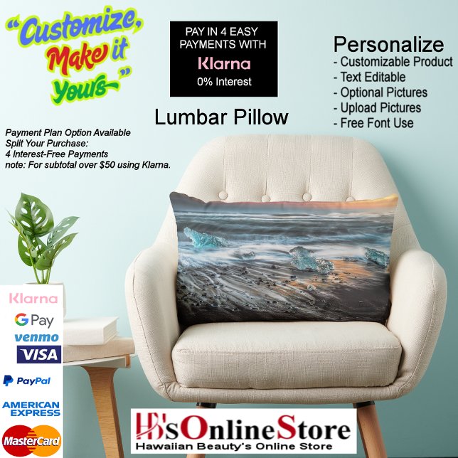 Sunset Beach Polyester Lumbar Pillow 29 (Sunset Beach Polyester Lumbar Pillow 29.)