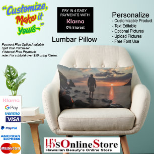 Sunset Beach Polyester Lumbar Pillow 32