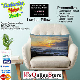 Sunset Beach Polyester Lumbar Pillow 33