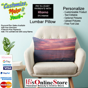 Sunset Beach Polyester Lumbar Pillow 49