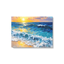 Sunset Beach Premium Wrapped Canvas Wall Art