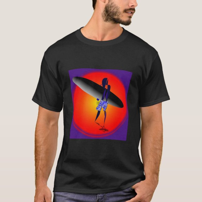 Sunset Beach Purple T-Shirt (Front)