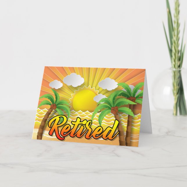 Sunset Beach Retirement Card (Front)