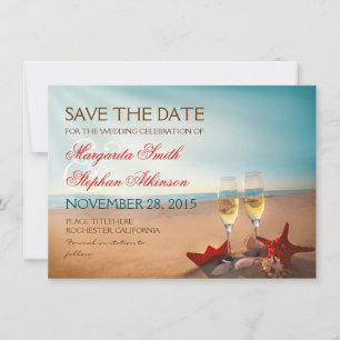 Sunset Beach Romantique Sauvez les cartes de dates