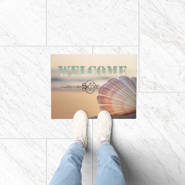 Sunset Beach, Seashell Key Welcome Doormat (Indoor)