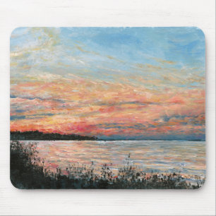 Sunset Beach Shoreline Mouse Pad
