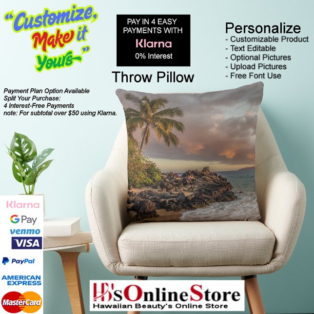 Sunset Beach Square Polyester Large Pillow 12 (Sunset Beach Square Polyester Large Pillow 12.)