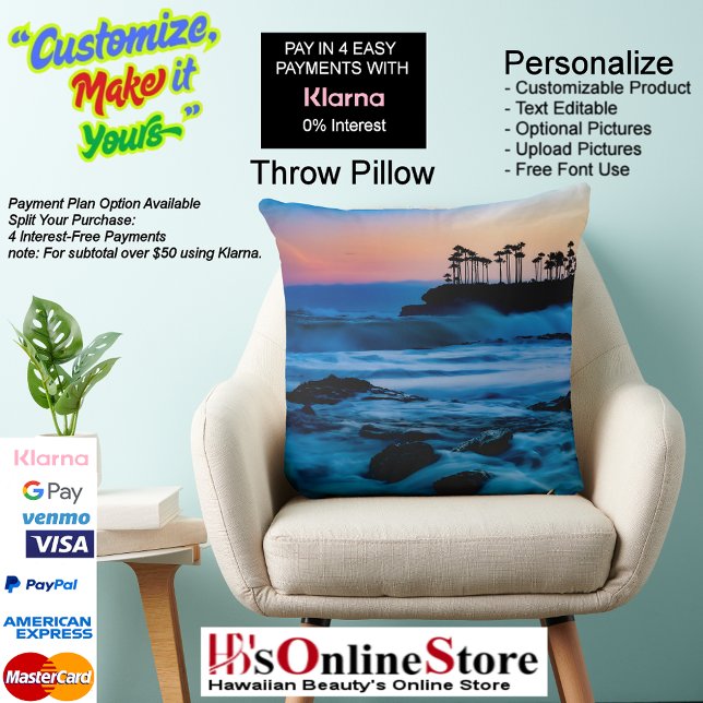 Sunset Beach Square Polyester Throw Large Pillow 4 (Sunset Beach Square Polyester Throw Large Pillow 4.)