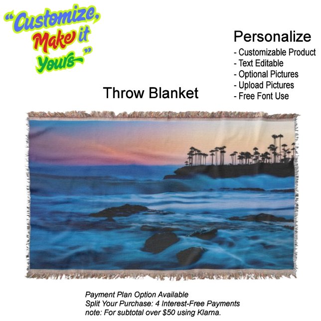 Sunset Beach Throw Blanket 4 (Sunset Beach Throw Blanket 4.)