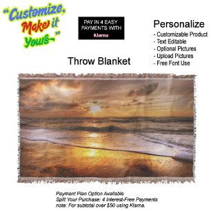 Sunset Beach Throw Blanket 44