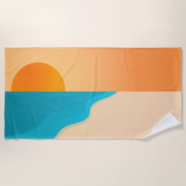 Sunset beach towel (Front)