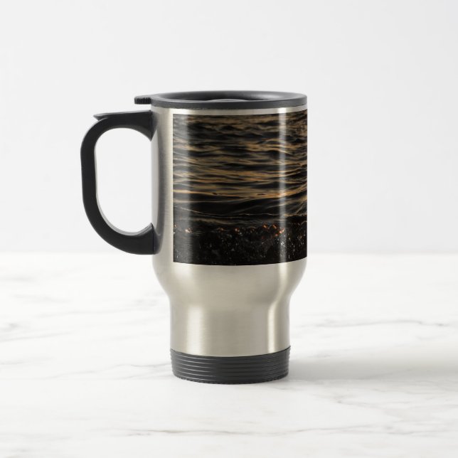 sunset beach travel mug (Left)