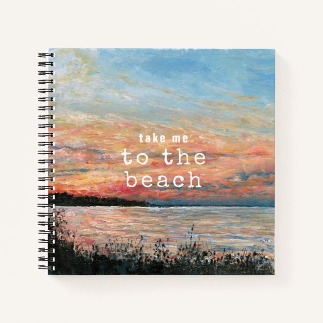 Sunset Beach Vacation Lake House Notebook (Front)