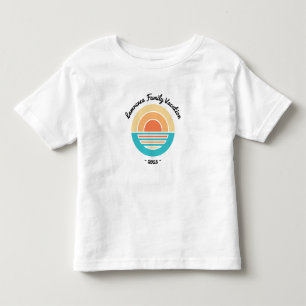 Sunset Beach Vacation Retro Reunion Cruise Trip Toddler T-shirt